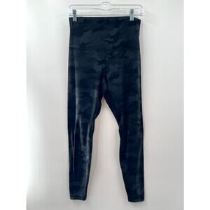 Lululemon Align Women's Black Grey Camouflage High Rise Cropped Leggings Size 12